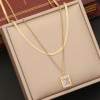 304 Stainless Steel Jewelry Set with Shell gold color plated & micro pave cubic zirconia & for woman Sold By PC