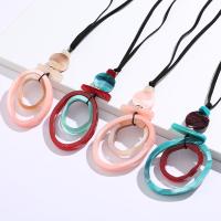 Sweater Chain Necklace, Acrylic, with Velveteen, fashion jewelry & for woman, more colors for choice, Length:Approx 127 cm, Sold By PC