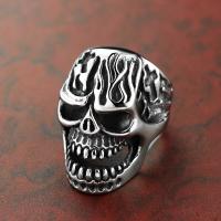 Rozsdamentes acél Finger Ring, 304 rozsdamentes acél, csiszolt, divat ékszerek & különböző méretű a választás & az ember, az eredeti szín, 33mm, Által értékesített PC
