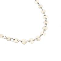 Stainless Steel Jewelry Chain, 304 Stainless Steel, Flat Round, DIY, original color, 4x4x0.50mm, Sold By m