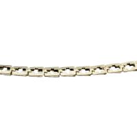 Nehrđajući čelik nakit lanac, 304 nehrđajućeg čelika, Križ, možete DIY & šupalj, izvorna boja, 5x9x1.50mm, Prodano By m