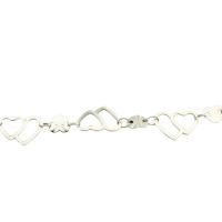 Acier inoxydable chaîne de bijoux, Acier inoxydable 304, coeur, DIY & creux, couleur originale, 10x13x0.50mm, Vendu par m