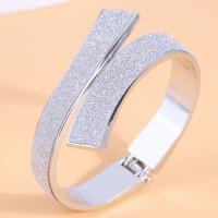 Zinc Alloy Bangle plated fashion jewelry & for woman & frosted nickel lead & cadmium free Inner Approx 57mm Sold By PC