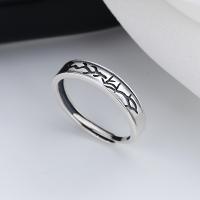 925 Sterling Silver Finger Rings, Antique finish, fashion jewelry & for woman, nickel, lead & cadmium free, 4mm, Sold By PC