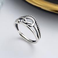 Sterling Silver smycken finger ring, 925 sterling silver, mode smycken & för kvinna & ihålig, nickel, bly och kadmium gratis, 9mm, Säljs av PC