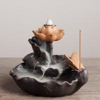 Backflow Incense Burner, Porcelain, handmade, for home and office & durable & multifunctional, 165x120mm, Sold By PC