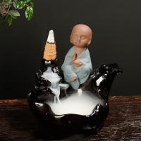 Backflow Incense Burner, Porcelain, handmade, for home and office & durable, 140x120mm, Sold By PC