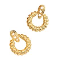 Tibetan Style Drop Earrings, with Plastic Pearl, KC gold color plated, fashion jewelry & for woman, golden, nickel, lead & cadmium free, 30x25mm, Sold By Pair