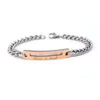Titanium Steel Bracelet & Bangle, Unisex & different styles for choice & with rhinestone, more colors for choice, Sold By PC