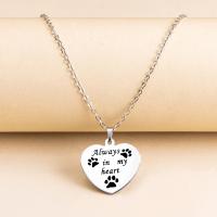 Stainless Steel Jewelry Necklace 304 Stainless Steel with 1.97inch extender chain Heart fashion jewelry & Unisex Length Approx 16.54 Inch Sold By PC