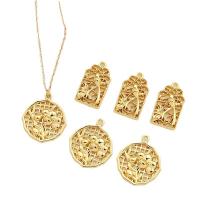 Colgantes de la joyería de cobre amarillo, metal, chapado en oro real, Bricolaje & diferentes estilos para la opción, dorado, Vendido por UD