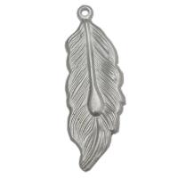 Stainless Steel Pendants 304 Stainless Steel Feather original color Sold By PC