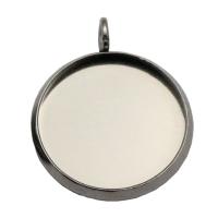 Stainless Steel Pendant Setting, 304 Stainless Steel, polished, original color, Inner Diameter:Approx 14mm, Sold By PC