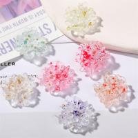 Mobile Phone DIY Decoration, Resin, Flower, epoxy gel, more colors for choice, 25x22mm, Sold By PC