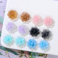 Mobile Phone DIY Decoration, Resin, Flower, epoxy gel, more colors for choice, 24x24mm, Sold By PC