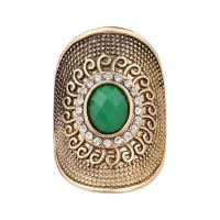 Zinklegering ringen, Zinc Alloy, met Hars, mode sieraden & verschillende grootte voor keus & voor vrouw & met strass, meer kleuren voor de keuze, nikkel, lood en cadmium vrij, 34mm,8x10mm, Verkocht door PC