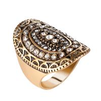 Tibetan Style Finger Ring, plated, fashion jewelry & different size for choice & for woman & with rhinestone, more colors for choice, nickel, lead & cadmium free, Sold By PC