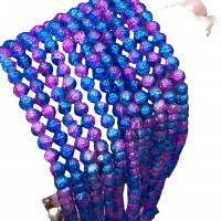 Fashion Χάντρες, Χάντρες από γυαλί, Γύρος, DIY, πολύχρωμα, 8mm, Sold Per Περίπου 38 cm Strand
