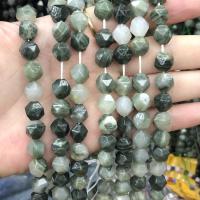 Gemstone Jewelry Beads, Green Grass Stone, polished, DIY & different size for choice & faceted, green, Sold Per Approx 38 cm Strand