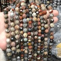 Natural Picture Jasper Beads, polished, DIY & different size for choice & faceted, mixed colors, Sold Per Approx 38 cm Strand