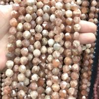 Gemstone Jewelry Beads, Sunstone, polished, DIY & different size for choice & faceted, mixed colors, Sold Per Approx 38 cm Strand