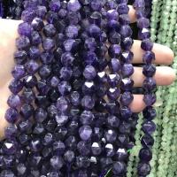 Naturlig ametist pärlor, polerad, DIY & olika storlek för val & fasetterad, purpur, Såld Per Ca 38 cm Strand