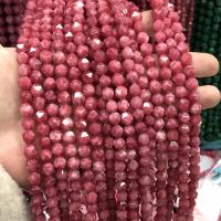 Rhodonit Perlen, poliert, DIY & verschiedene Größen vorhanden & facettierte, rot, verkauft per ca. 38 cm Strang