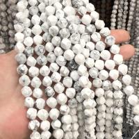 Türkis Perlen, Magnesit, poliert, DIY & verschiedene Größen vorhanden & facettierte, weiß, verkauft per ca. 38 cm Strang