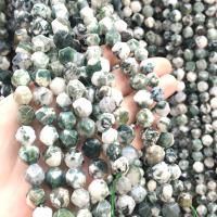 Tree Agate perler, poleret, du kan DIY & forskellig størrelse for valg & facetteret, blandede farver, Solgt Per Ca. 38 cm Strand