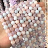 Dragi kamen perle Nakit, Morganite, Krug, uglađen, možete DIY & različite veličine za izbor, miješana boja, Prodano Per Približno 38 cm Strand