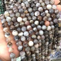 Perle agate Botswana naturelle, Rond, poli, DIY & normes différentes pour le choix, couleurs mélangées, Vendu par Environ 38 cm brin