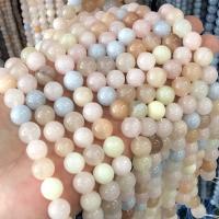 Perles bijoux en pierres gemmes, morganite, Rond, poli, DIY & normes différentes pour le choix, couleurs mélangées, Vendu par Environ 38 cm brin