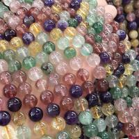 Edelstein Schmuckperlen, Naturstein, rund, poliert, DIY & verschiedene Größen vorhanden, gemischte Farben, verkauft per ca. 38 cm Strang