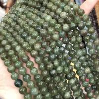 Gemstone Jewelry Beads, Spodumenite, Round, polished, DIY & different size for choice, green, Sold Per Approx 38 cm Strand