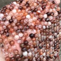Gemstone Jewelry Beads Red Marble Glue Stone Round polished DIY mixed colors Sold Per Approx 38 cm Strand