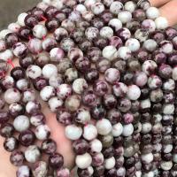 Gemstone Jewelry Beads, Plum Blossom Tourmaline, Round, polished, DIY & different size for choice, mixed colors, Sold Per Approx 38 cm Strand