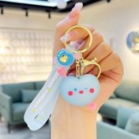 Zinc Alloy Key Clasp Soft PVC with Zinc Alloy Heart cute & multifunctional & Unisex Sold By PC