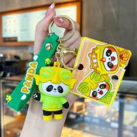 Tibetan Style Key Clasp, Soft PVC, with Tibetan Style, Panda, cute & multifunctional & Unisex & different styles for choice, Sold By PC