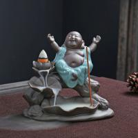 Backflow Incense Burner, Porcelain, half handmade, for home and office & durable & multifunctional, 140x80x135mm, Sold By PC