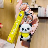 Zinc Alloy Key Clasp Soft PVC with Zinc Alloy Panda cute & multifunctional & Unisex Sold By PC