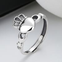 Solidny srebrny pierścień, 925 Srebro, biżuteria moda & dla kobiety, bez zawartości niklu, ołowiu i kadmu, 12mm, sprzedane przez PC