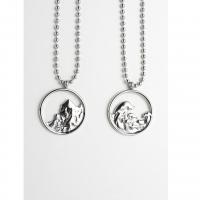 Couple Necklace 304 Stainless Steel polished fashion jewelry & Unisex Length Approx 26.77 Inch Sold By PC