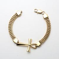 Stainless Steel Jewelry Bracelet, 304 Stainless Steel, Cross, fashion jewelry & for man, more colors for choice, 8mm, Length:Approx 8.46 Inch, Sold By PC
