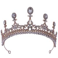 Bridal Tiaras, Tibetan Style, plated, for woman & with rhinestone, more colors for choice, nickel, lead & cadmium free, Inner Diameter:Approx 150mm, Sold By PC