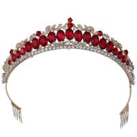 Bridal Tiaras Zinc Alloy plated for woman & with rhinestone nickel lead & cadmium free Inner Approx 155mm Sold By PC