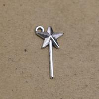 Zink Alloy Star Pendant, antik silver pläterad, mode smycken & DIY, 12x25mm, Hål:Ca 4mm, Säljs av PC