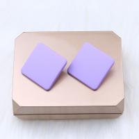 Acrylic Jewelry Earring Square stoving varnish fashion jewelry & for woman nickel lead & cadmium free Sold By Pair
