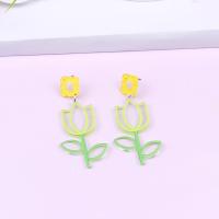 Acrylic Jewelry Earring Flower fashion jewelry & for woman nickel lead & cadmium free Sold By Pair