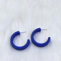 Acrylic Jewelry Earring painted fashion jewelry & for woman blue nickel lead & cadmium free Sold By Pair