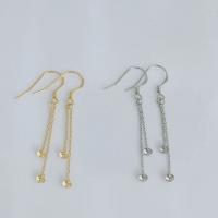 Fashion Fringe Earrings, 925 Sterling Silver, plated, DIY, more colors for choice, Sold By Pair